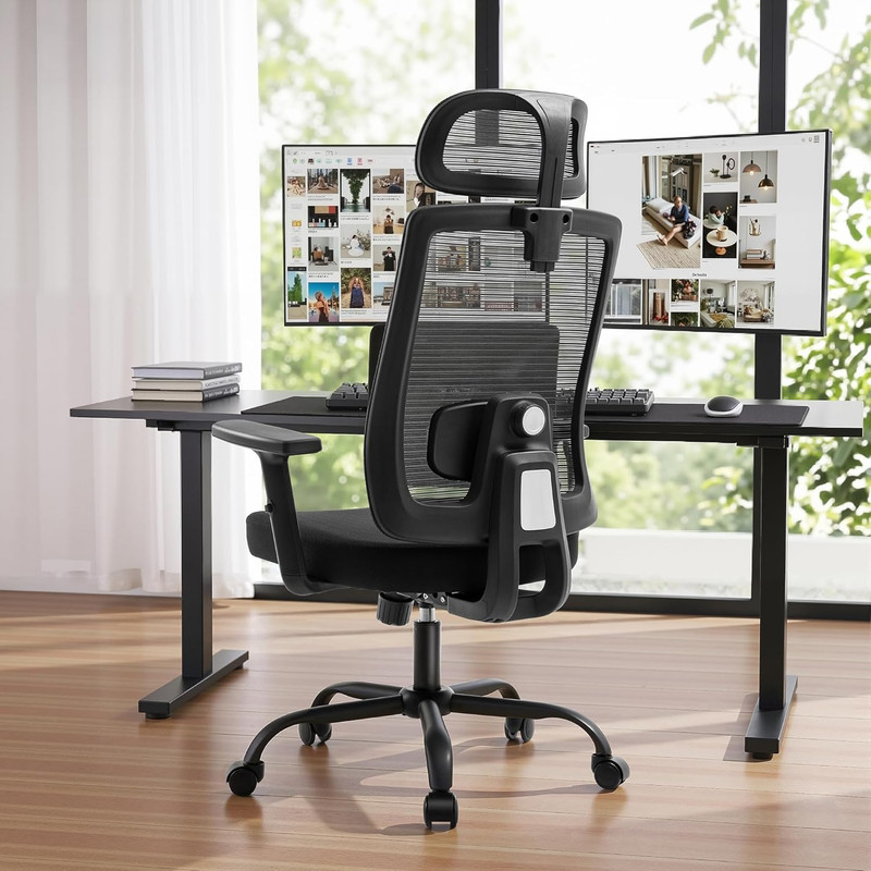 Ergonomic High Back Mesh Office Chair with Headrest & Lumbar Support gallery