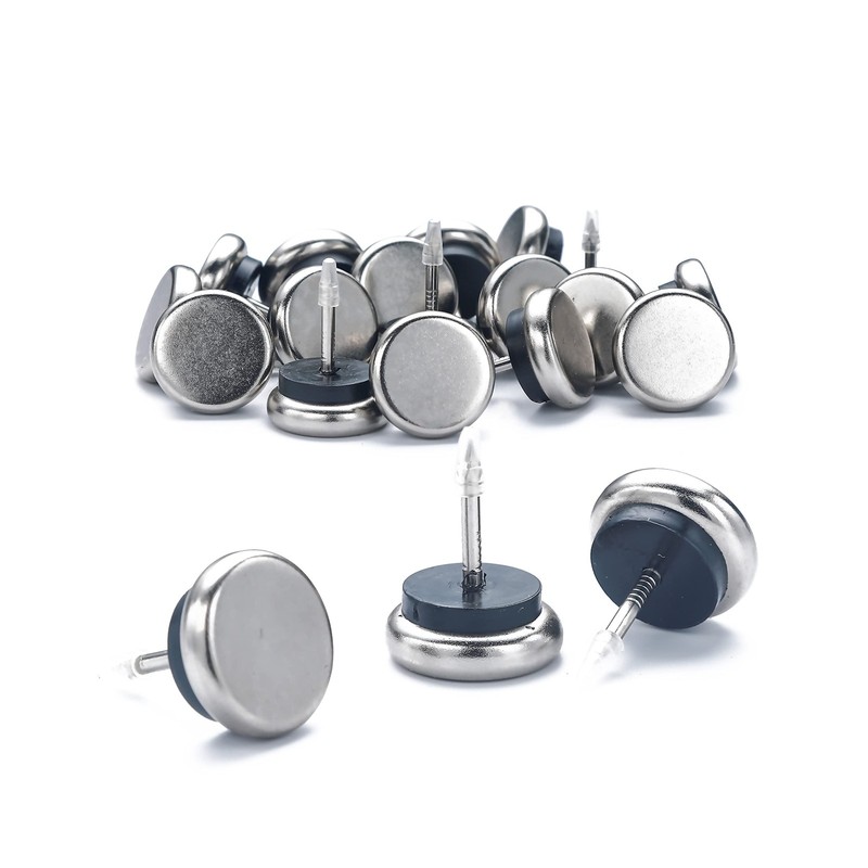 Dia Nail On Furniture Glides for Chairs, Tables 1" Gray (20pcs), 20 Pack-grey