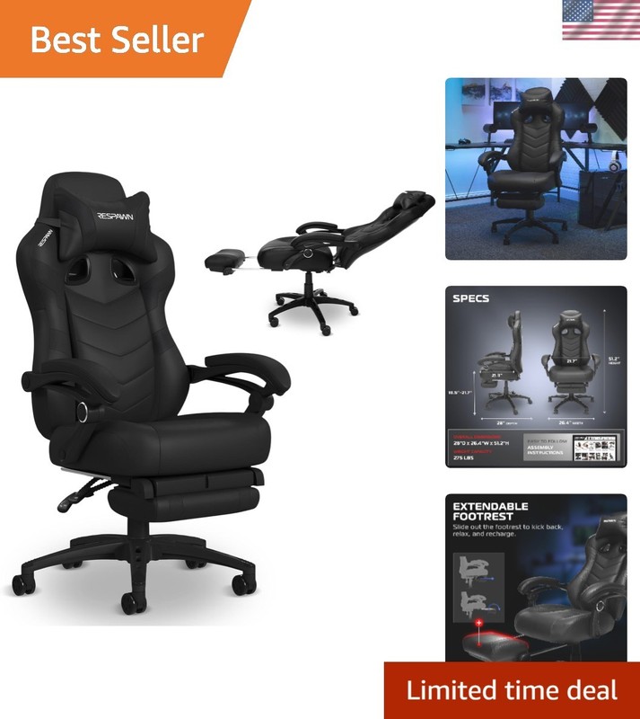 Comfortable Gaming Recliner Chair – 110 Pro with Adjustable Footrest & Headrest