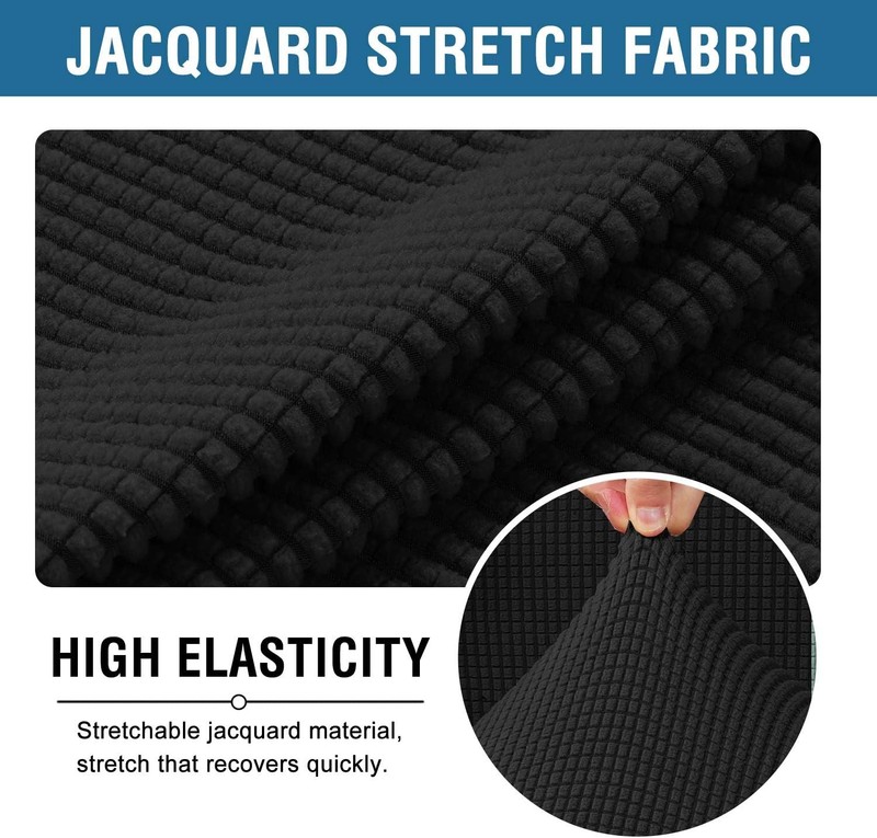 H.VERSAILTEX Home Office Chair Covers Stretchable Computer Desk Large, Black gallery