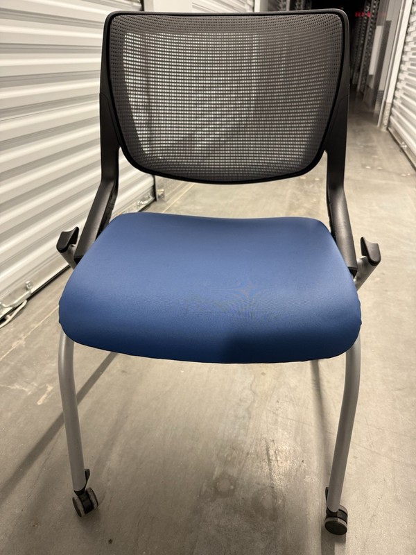Hon Motivate Seating Nesting Flex-back Stack Chair – Fabric Blue Seat