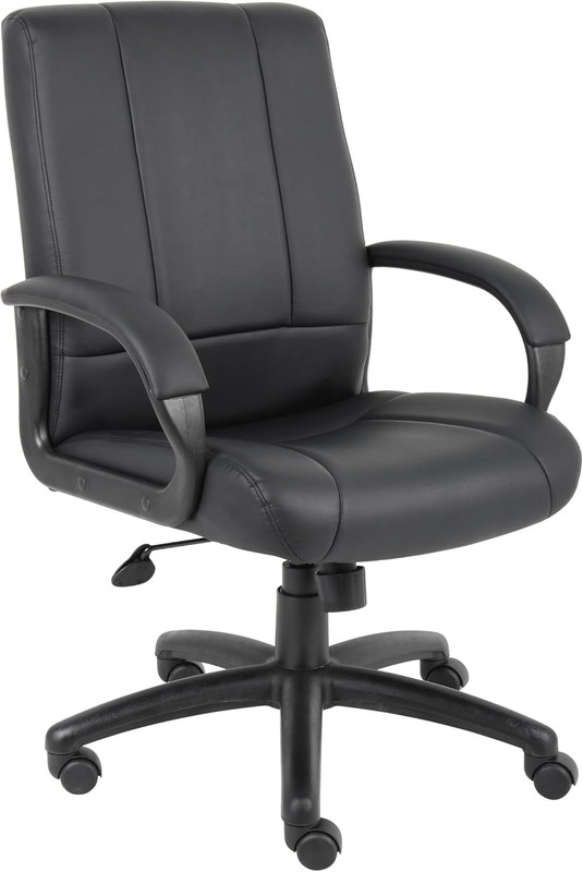Caressoft Black Executive Mid Back Chair - Stylish & Comfortable Seating