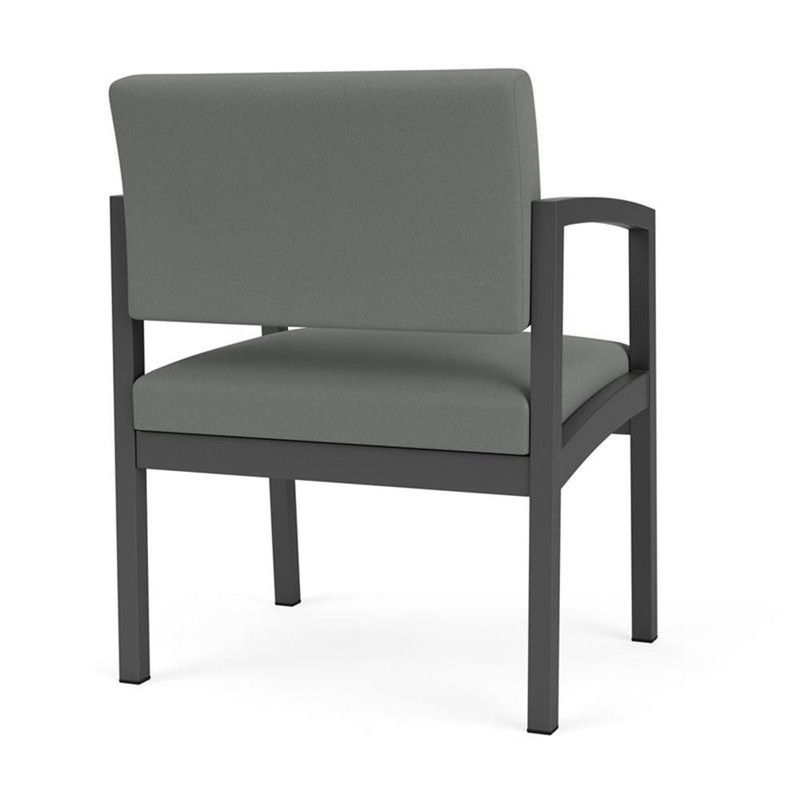 Pemberly Row Reception Waiting Oversize Guest Chair in Charcoal / Light Gray gallery