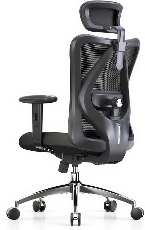Adjustable High Back Mesh Desk Chair with Lumbar Support, 330lbs Capacity gallery