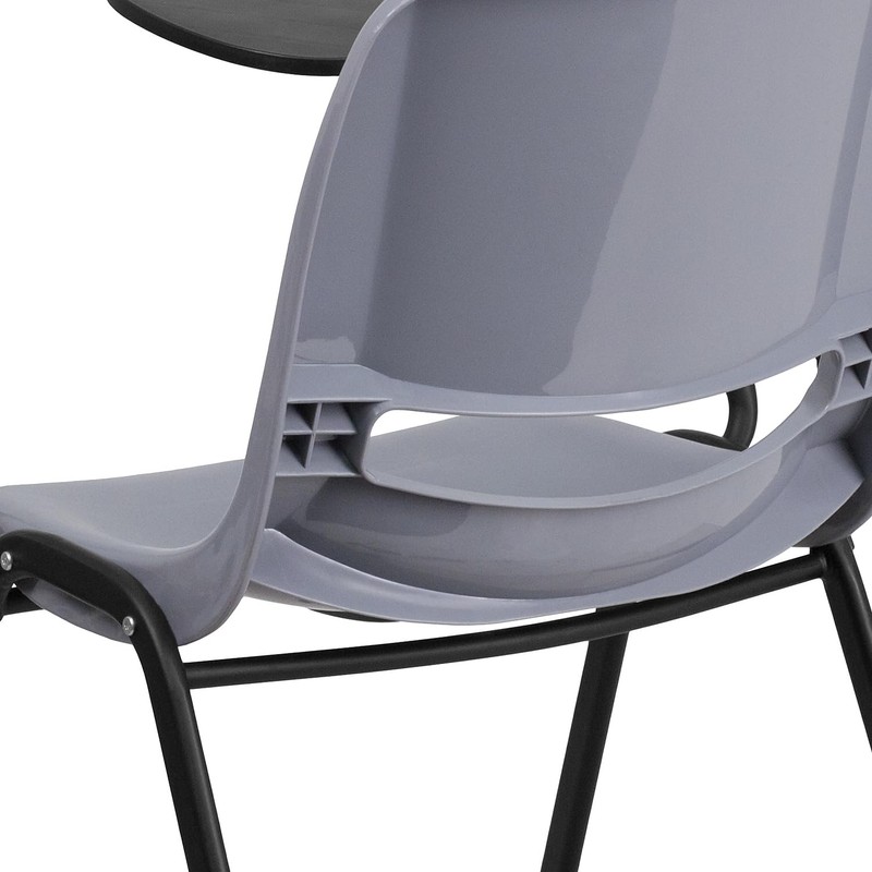 Flash Furniture Plastic Classroom Chair in Gray with Right Arm Tablet gallery