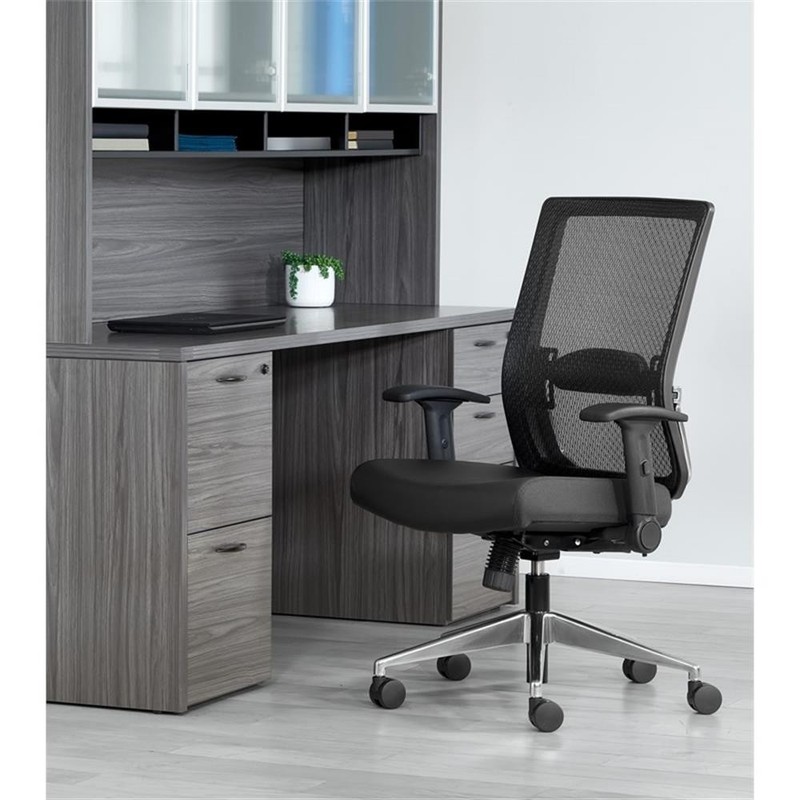 Black Matrix Back Manager's Office Chair with Black Bonded Leather Seat gallery