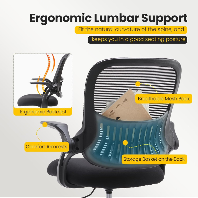 Tall Drafting Desk Chair - Ergonomic High Stool Computer with Adjustable Height gallery