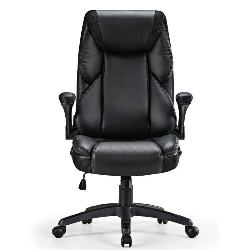 Eureka Ergonomic Galene Faux Leather Office Chair (Black)