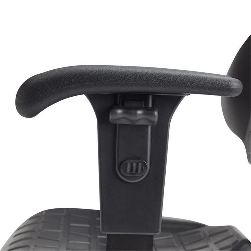 NPS 6700 Series 16-21" Modern Polyurethane Task Chair with Arms in Black gallery
