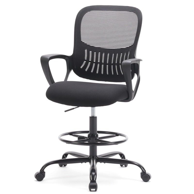 Drafting Chair - Counter Height Adjustable Tall Office Desk Chair with Fixed ... gallery