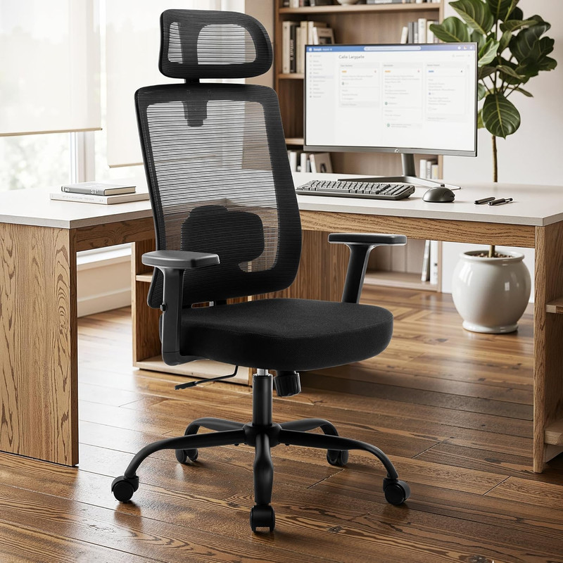 Ergonomic High Back Mesh Office Chair with Headrest & Lumbar Support