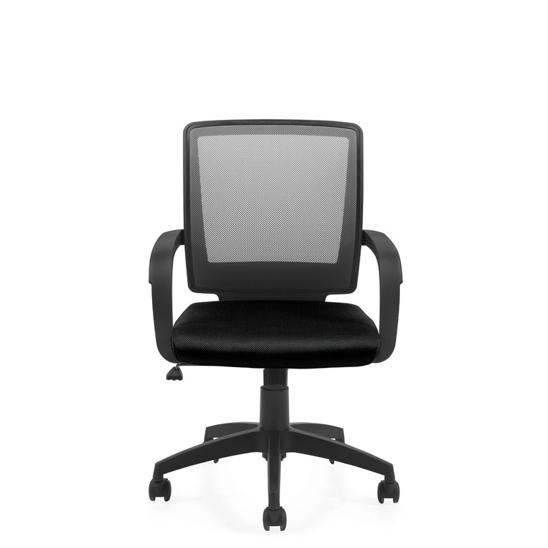 Offices to Go Set of 6 Grey Mesh Back Tilter Conference Chair with Black Seat