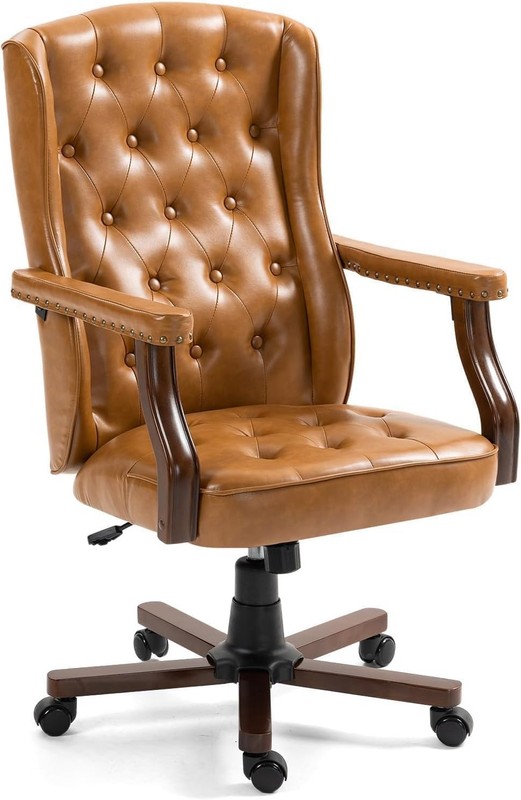 Executive Office Chair, Ergonomic Faux Leather Home Office Desk Swivel Chair gallery