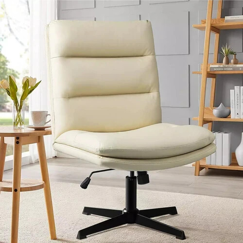 Armless Criss Cross Chair Comfy Office Chair Home Office Desk Chair No Wheels gallery