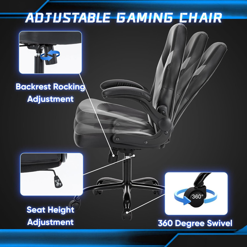 OLIXIS Computer Gaming Desk Chair - Ergonomic Video Game with Comfy Lumbar Suppo gallery
