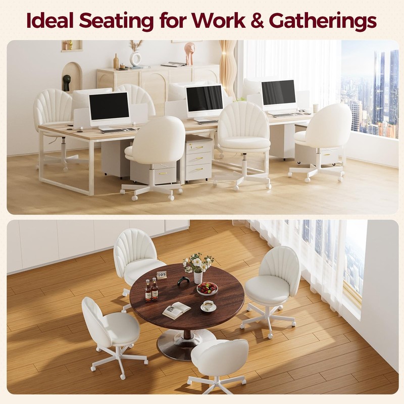 Small Ergonomic Tall Office Chair, Computer Desk Chair with Wheels Versatile ... gallery