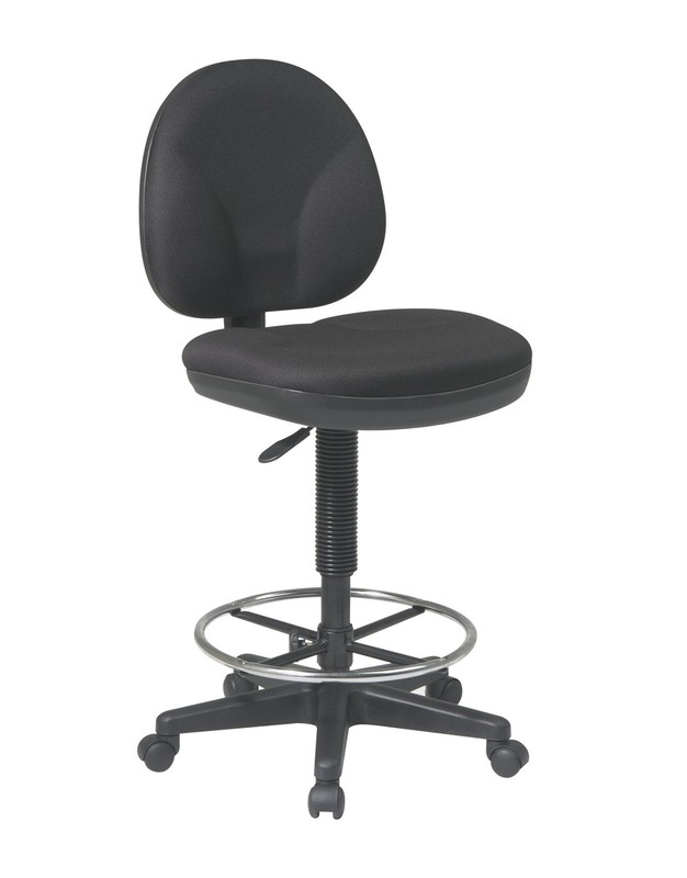 Office Star DC Series Drafting Chair with Sculptured Seat and Back, Builtin L...