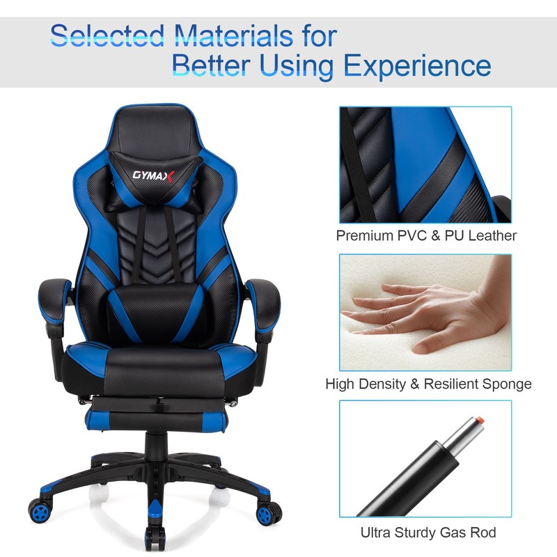Costway Gaming Chair Adjustable Swivel Office Computer Desk Chair w/Footrest gallery