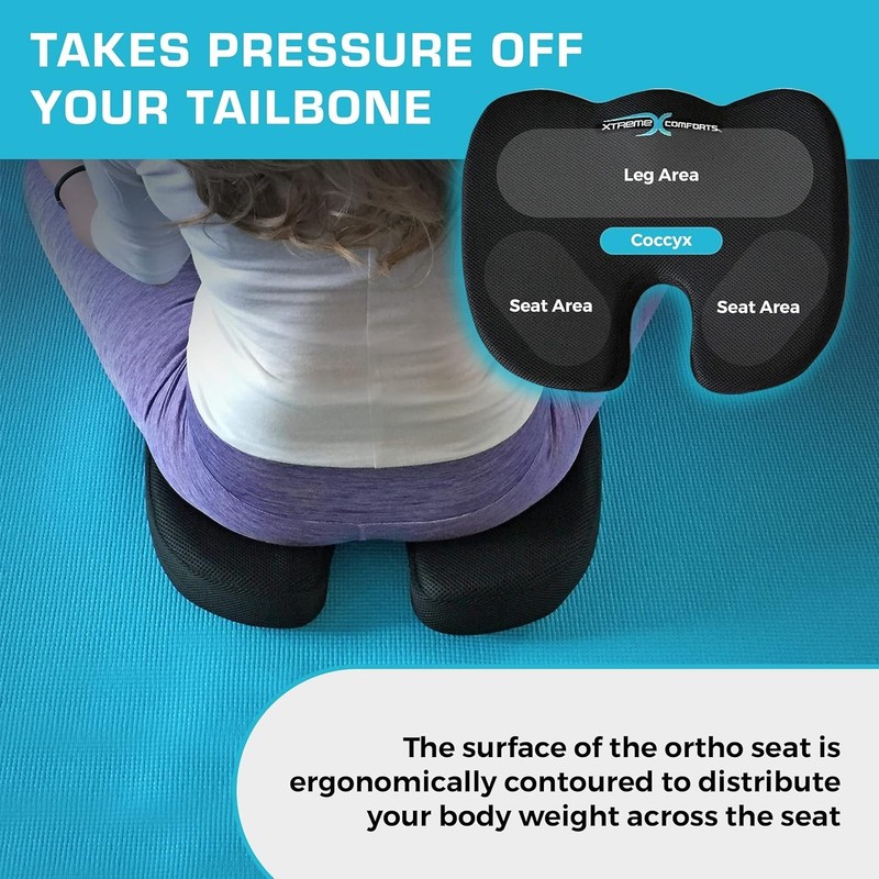 Versatile Memory Foam Seat Cushion - Ideal for Office, Car, and Wheelchair Use gallery