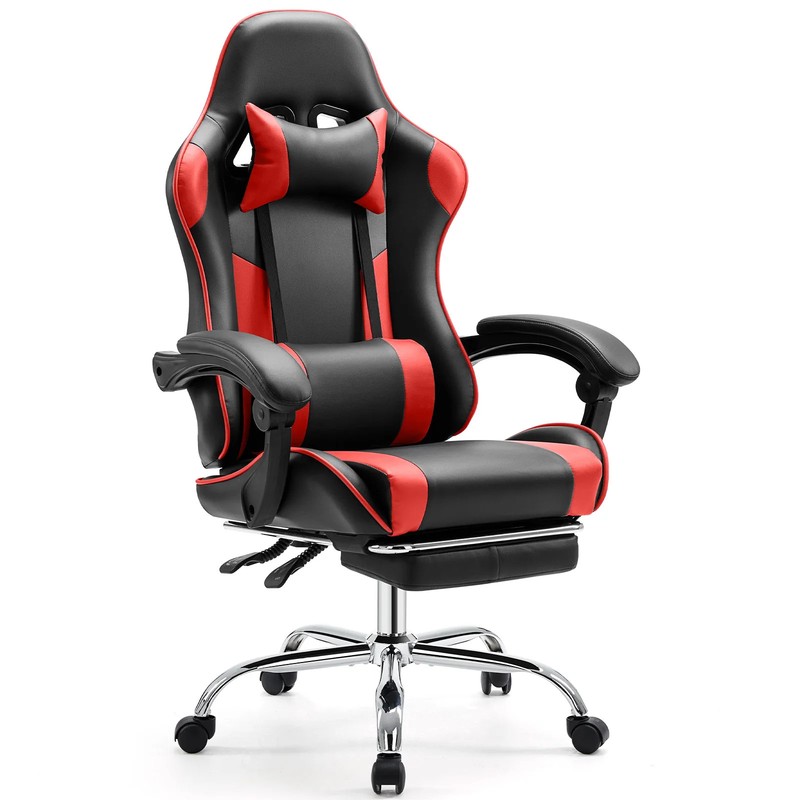 Ergonomic Racing Gaming Chair PU Leather Swivel w/ Lumbar Headrest,Various Color gallery