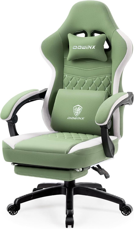Dowinx Gaming Chair Breathable Fabric Game Chair with Gel Pad and Storage Bag, C