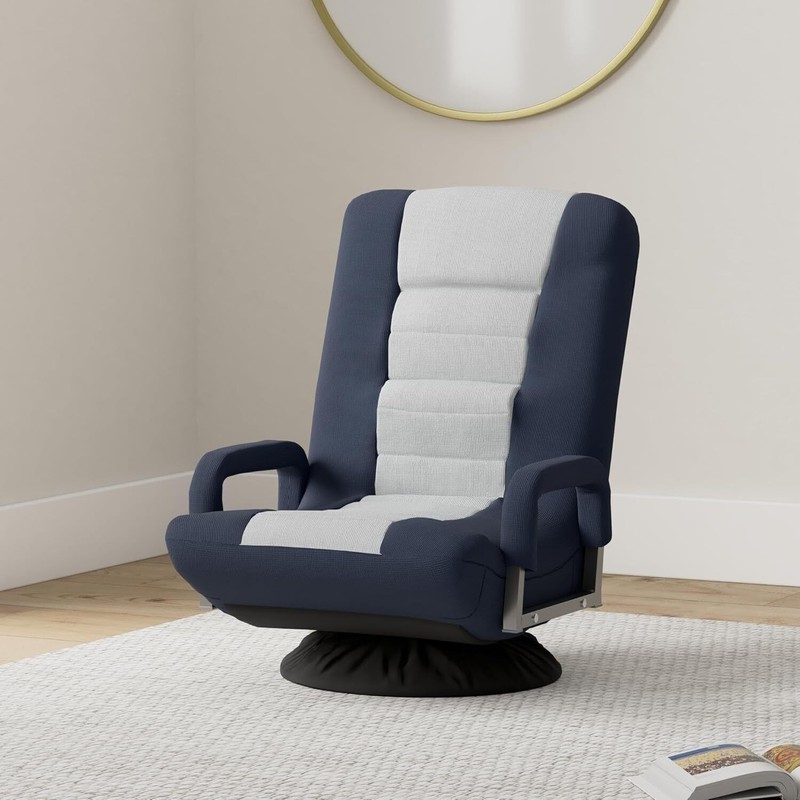 360 Degree Multipurpose Floor Chair Folding Swivel Gaming Chair Armrest Handles