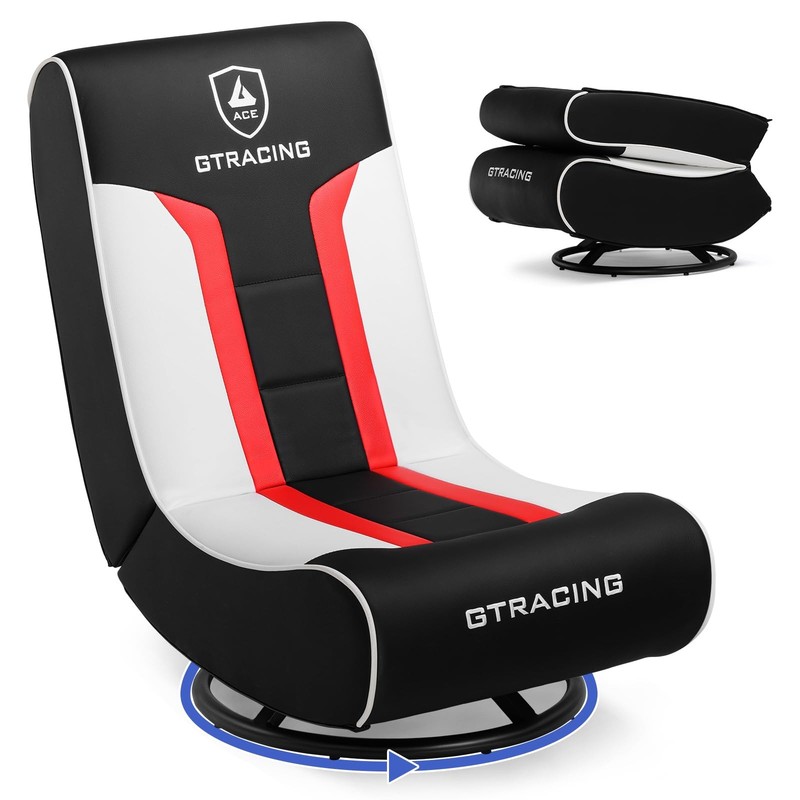 Floor Gaming Chair Foldable Swivel Floor Chairs for Kids Boys Comfy Video Gam...