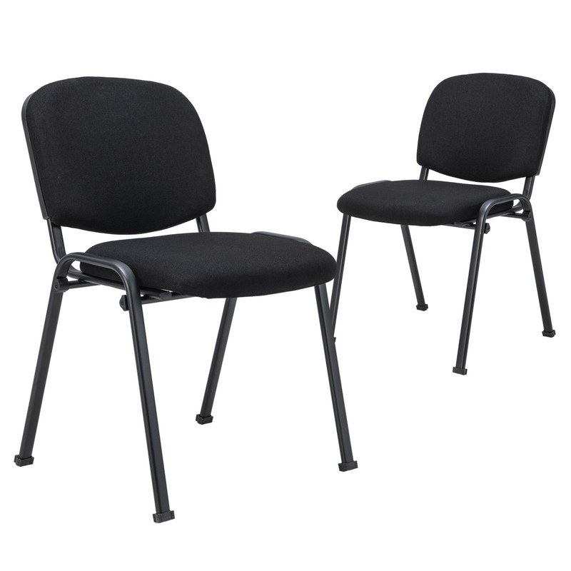 2PCS Office Guest Chair Stackable Reception Chair Waiting Conference Room