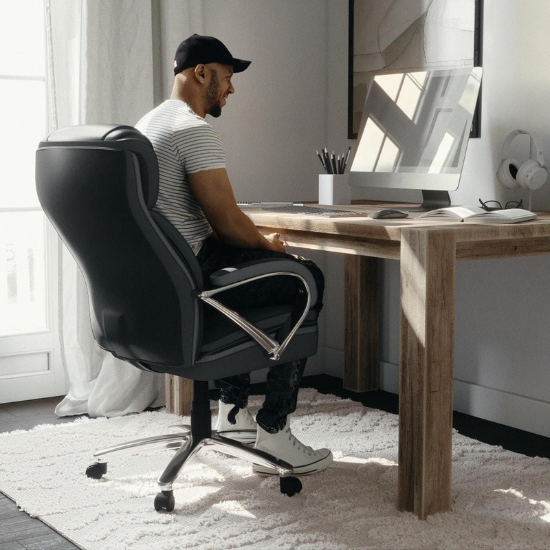 Big And Tall LeatherSoft Executive Swivel Ergonomic Office Chair