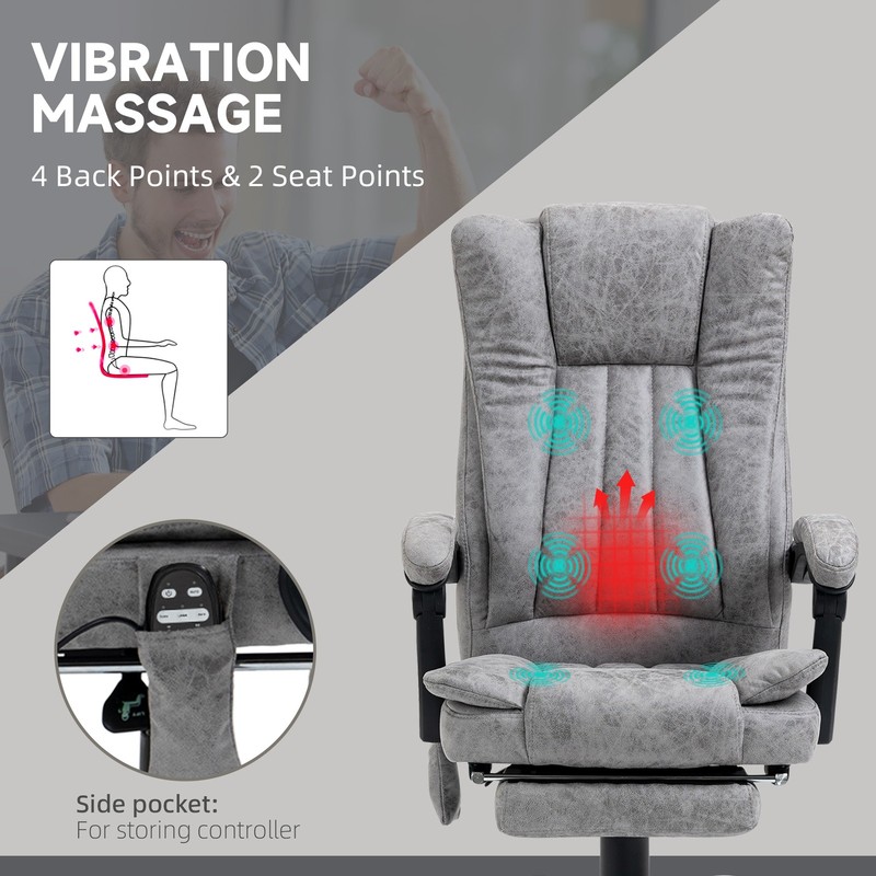 Massage Executive Office Chair Ergonomic High Back Computer Desk Lumbar Support gallery