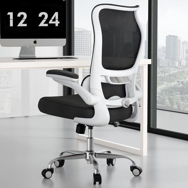 Ergonomic Office Chair - Desk Chair with Wave High Back Adjustable Lumbar Sup...