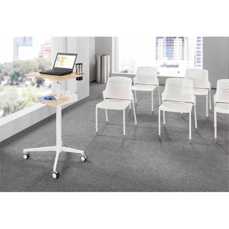 Next Stack Chairs(4) in White - 19.75"L x 19.75"W x 33"H gallery