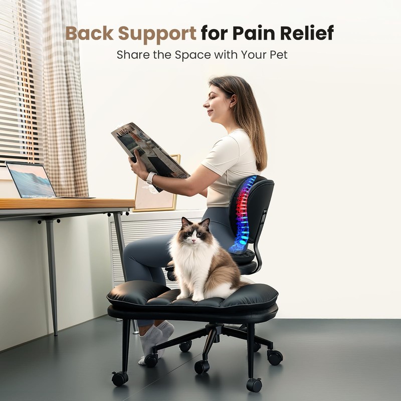 Cross Legged Office Chair, Ergonomic Cloud Criss Cross Desk Chair, Meditation... gallery