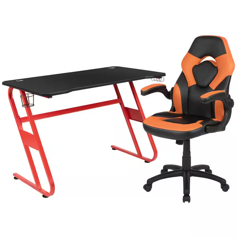 51.5 In. Red Gaming Desk and Chair Set