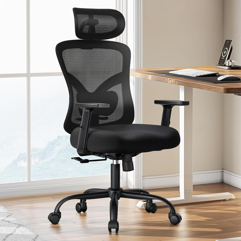 Marsail Ergonomic Office Chair Ergonomic Gaming Chair with Lumbar Support, 2D He
