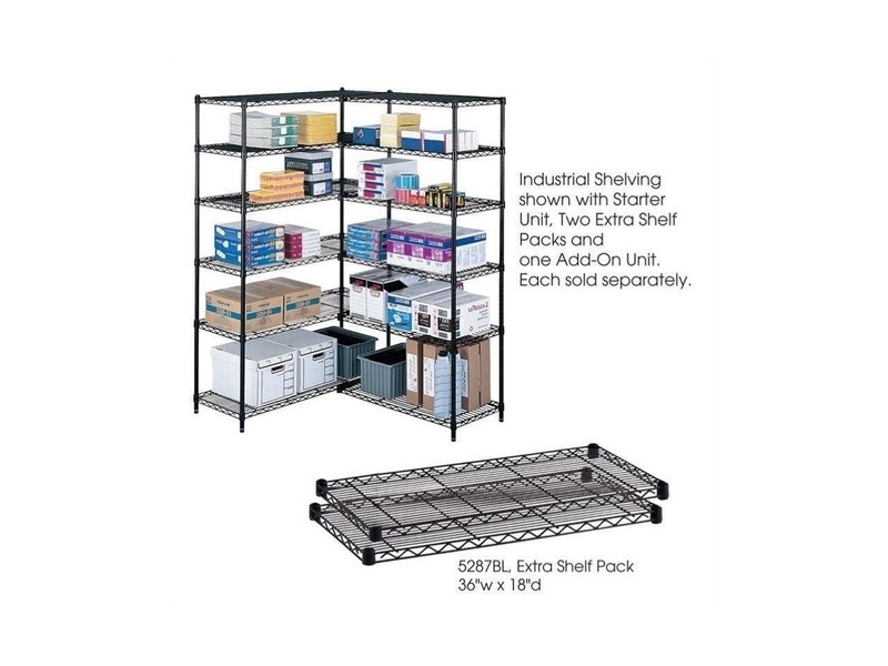 Safco 5287BL Industrial Wire Shelf Pack gallery