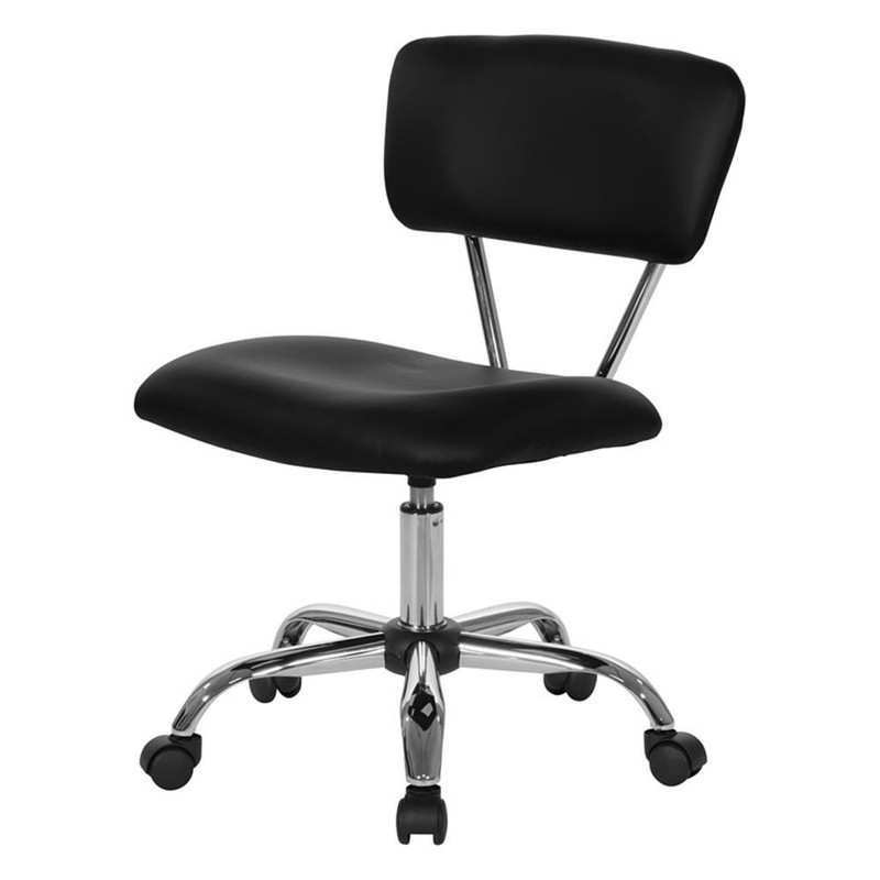 Scranton & Co Task Office Chair in Black Vinyl with Chrome Base gallery