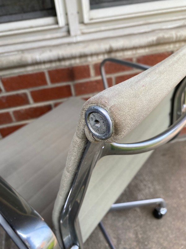Herman Miller Eames Aluminum Group Chair in Grey Fabric, EA335 gallery