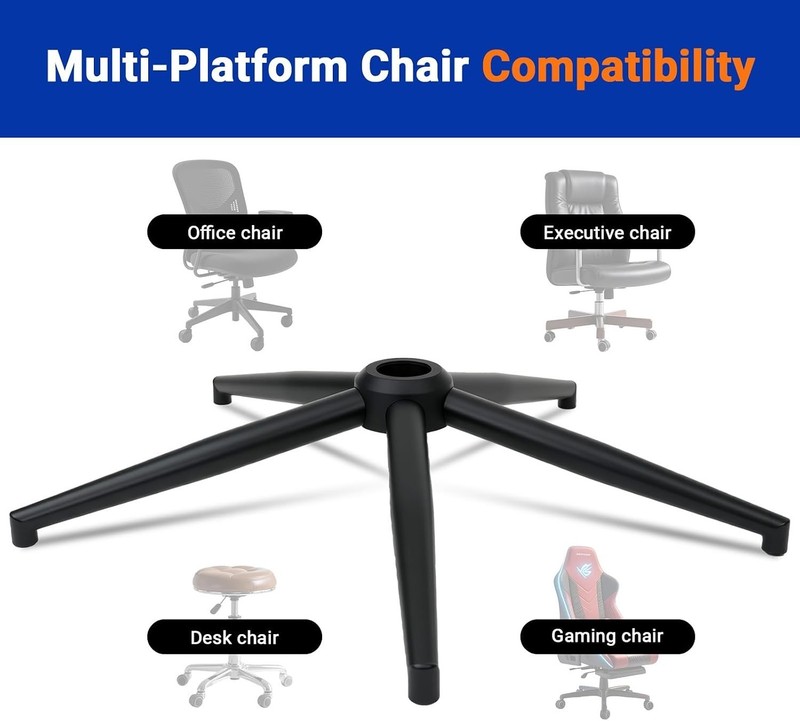 28" Office Chair Replacement Parts- Heavy Duty Base Replacement- 2500 Lbs Capaci gallery