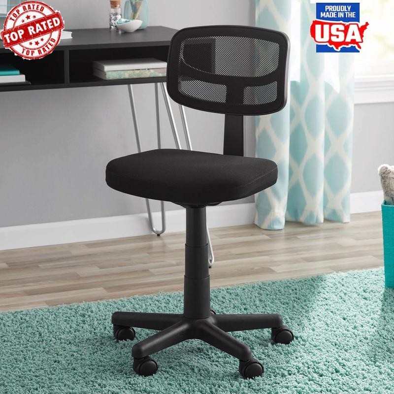 Mesh Task Chair High Back Adjustable Padded Seat Durable Wheels Compact Design