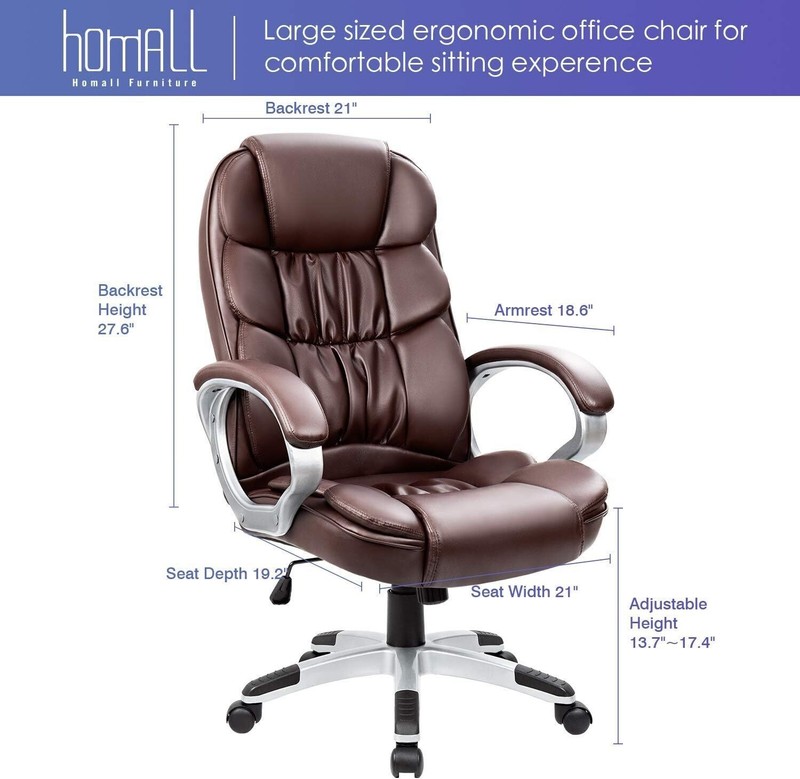 PU Leather Adjustable Height Modern Executive Swivel Task Chair Computer Chair gallery