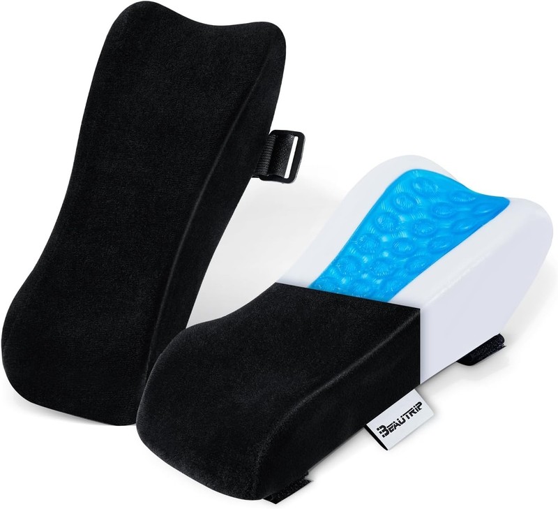 Double Pack Ergonomic Armrest Cushions 9.8x4 Inches - Versatile Comfort Solution gallery