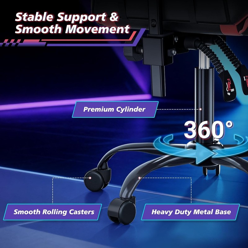 Gaming Chair Ergonomic Computer Chair W/ Linkage Armrests Height Adjustable gallery