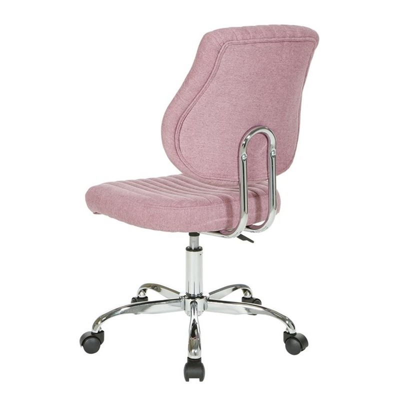 Scranton & Co Orchid Purple Fabric Office Chair with Chrome Base and Lumbar gallery