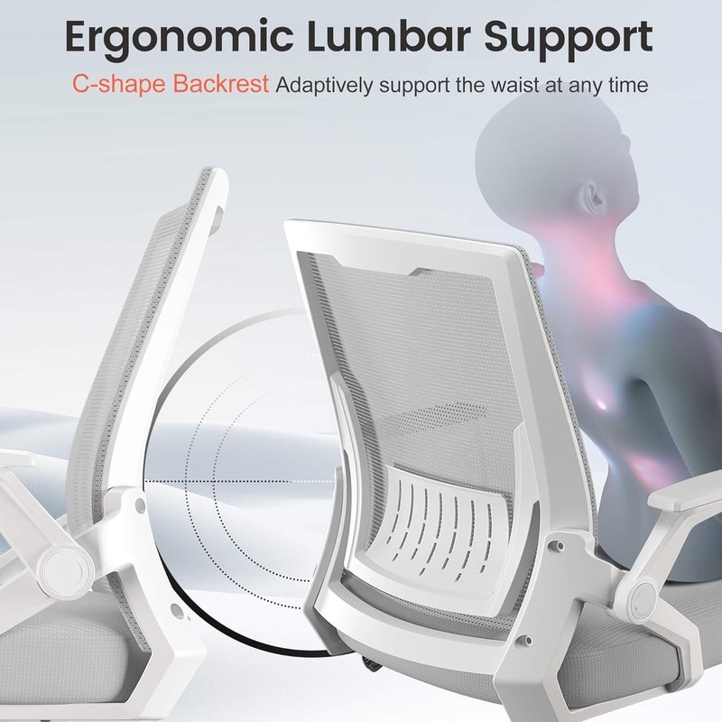 Ergonomic Office Chair with Flip-up Armrests Executive Computer Chair for Hom... gallery
