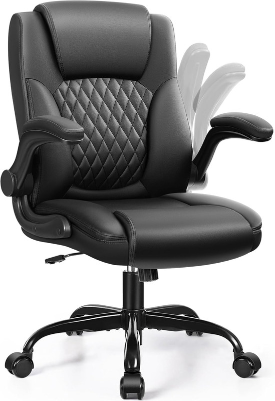 PU Leather Office Chair Ergonomic Swivel Desk Gaming Chair Wheels