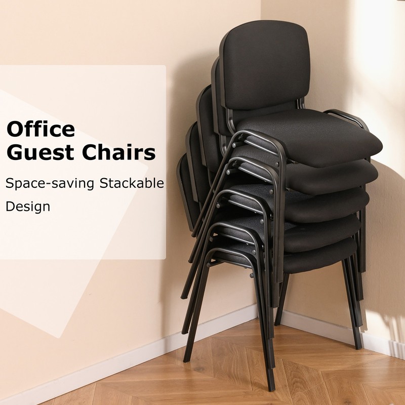 Set of 10 Office Guest Chair Stackable Reception Chair Waiting Conference Room gallery