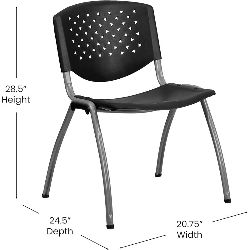 Durable Ergonomic Plastic Stack Chair Offices Cafeterias Churches Training Rooms gallery