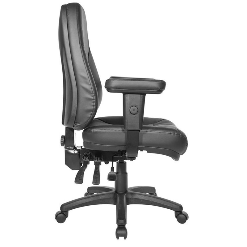 Professional Executive Ergonomic High Back Chair in Faux Leather in Dillon Black gallery