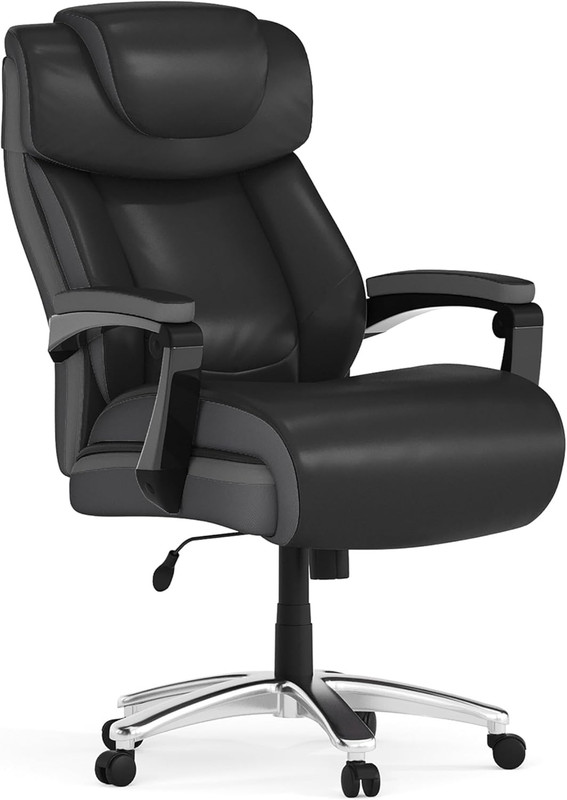 Hercules Series High-Back Swivel Leathersoft Office Chair, Ergonomic Executive C